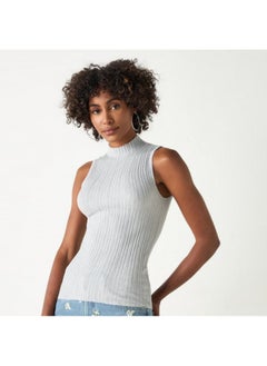 2Xtremz 2Xtremz Ribbed Sleeveless Sweater with High Neck  - Image 1