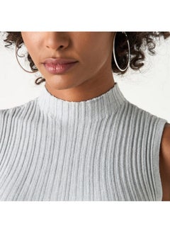 2Xtremz 2Xtremz Ribbed Sleeveless Sweater with High Neck  - Image 3