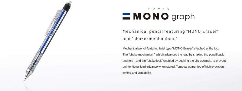Tombow Tombow Mono Graph Shaker Mechanical Pencil 05mm Pink Body SHMG81 - Image 3