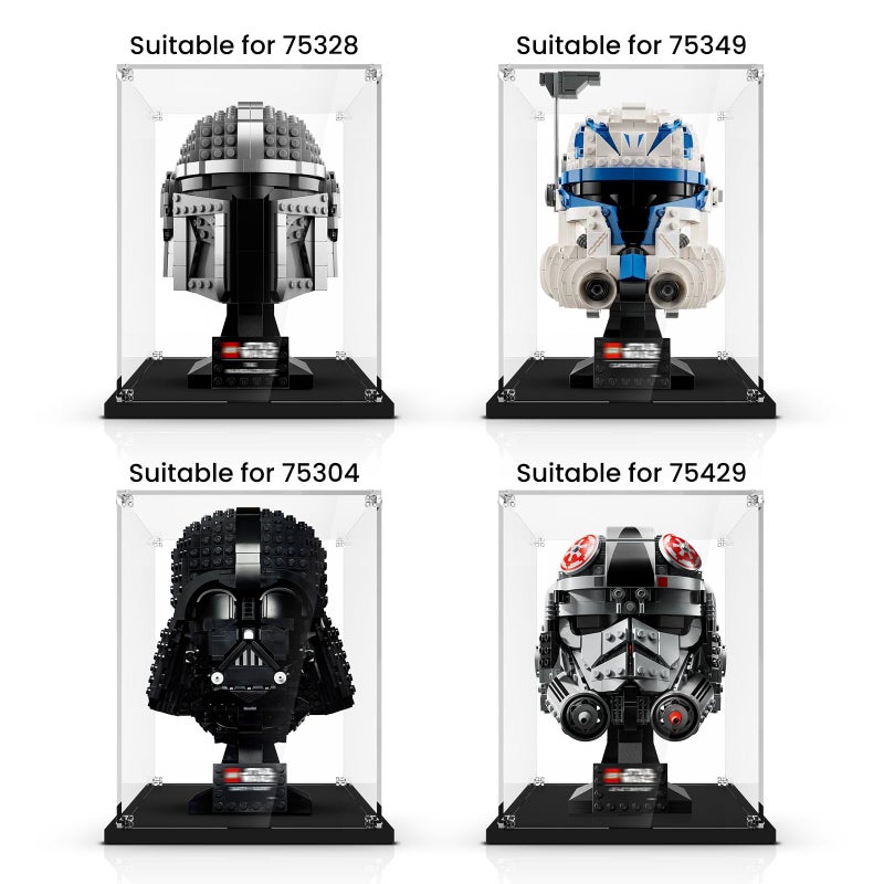 NAOCARD Acrylic Display Case for Lego Star Wars Helmet, Display Box Compatible with Lego Helmet 75429 76285 75349 75328 75304 75351 75327 76187 76182 76199 - Image 2