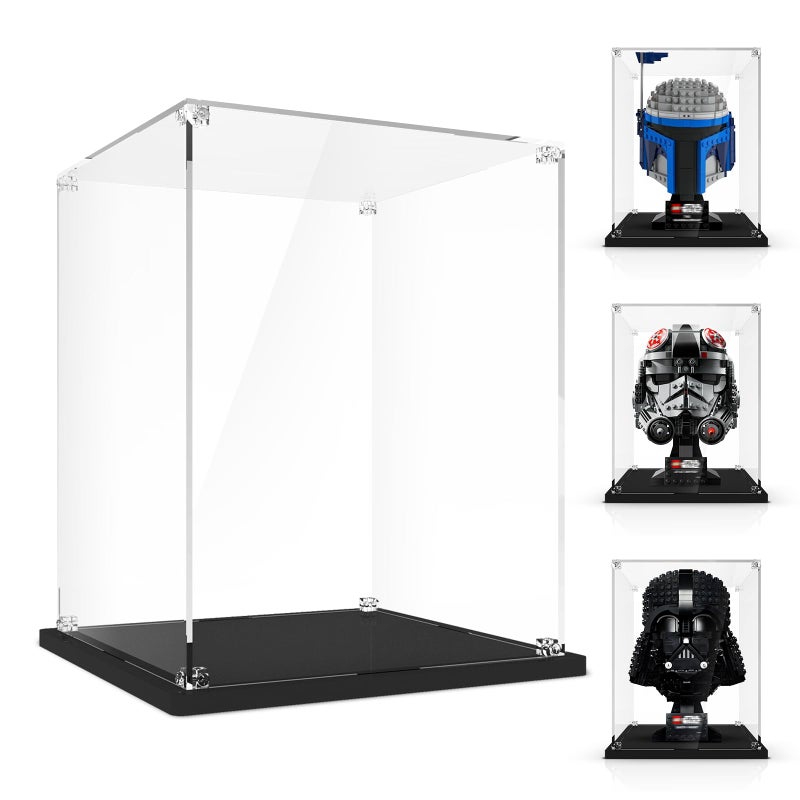 NAOCARD Acrylic Display Case for Lego Star Wars Helmet, Display Box Compatible with Lego Helmet 75429 76285 75349 75328 75304 75351 75327 76187 76182 76199 - Image 1
