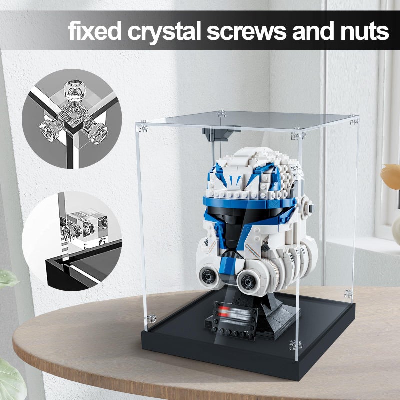 NAOCARD Acrylic Display Case for Lego Star Wars Helmet, Display Box Compatible with Lego Helmet 75429 76285 75349 75328 75304 75351 75327 76187 76182 76199 - Image 5
