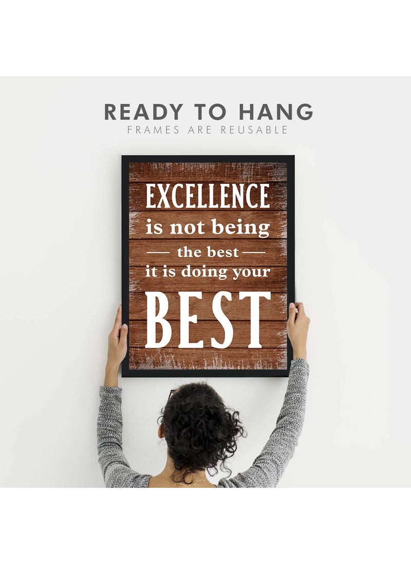 Chaka Chaundh Chaka Chaundh Office Quotes Frames Motivational Quotes Wall Frames for Office Excellence Work Business Quotes Wall Frame Office Quotes Poster 136 X 106 Inches  - Image 4