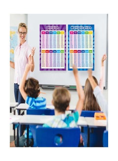 Generic Extra Large Educational Math Posters for Kids, Multiplication, Division, Addition, and Subtraction Charts, 17 x 22 Inch, Set of 2 for Elementary School Learning  - Image 5