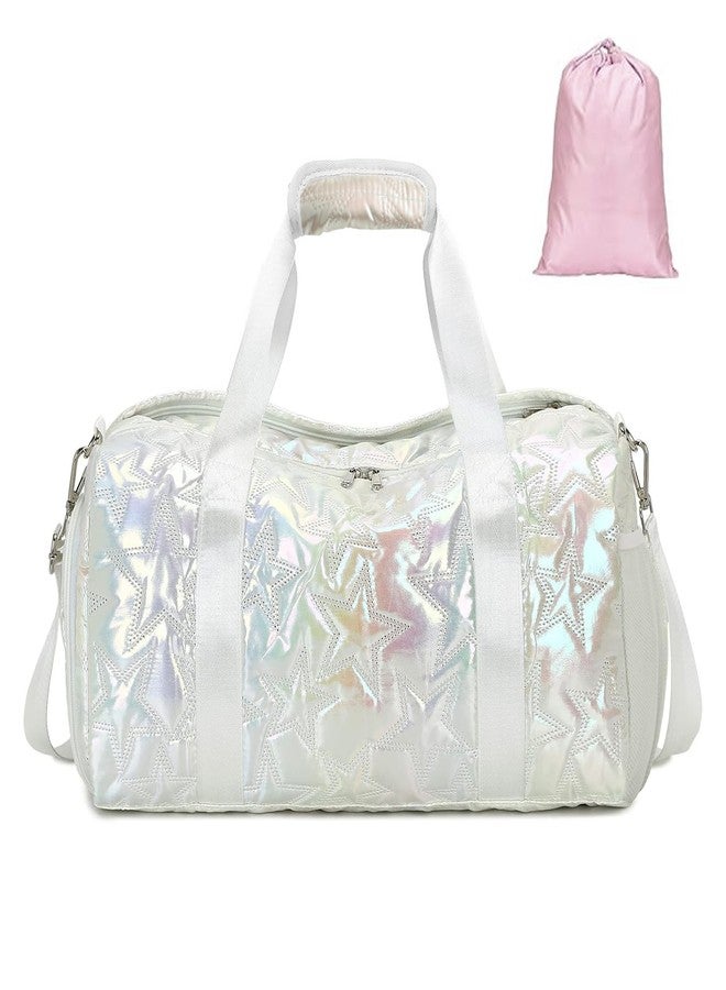 Forestfish Dance Bag For Girls, Small Gym Bag With Shoes Compartment Weekender Overnight Bag For Travel Lightweight Waterproof - Image 1
