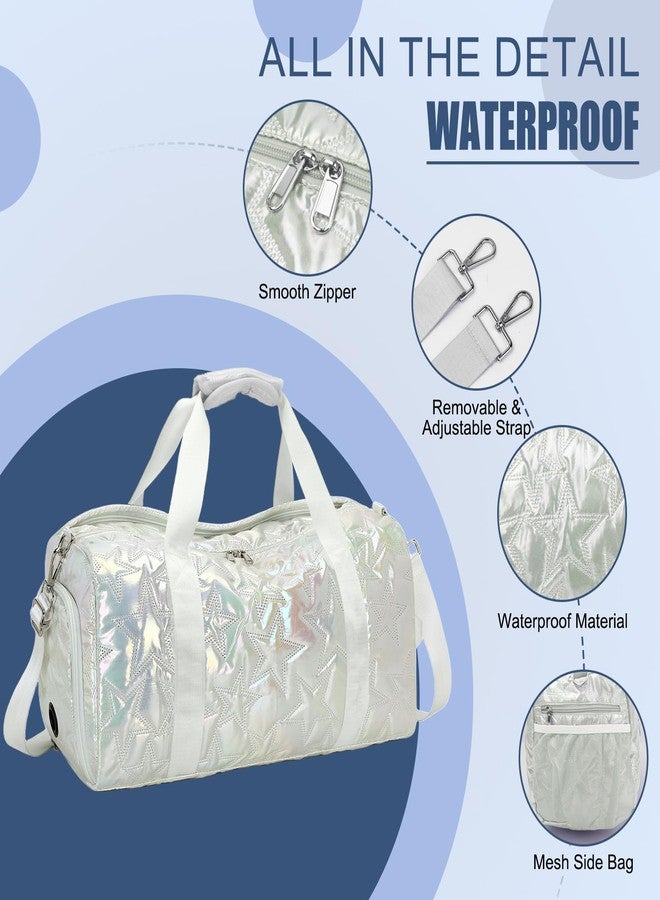 Forestfish Dance Bag For Girls, Small Gym Bag With Shoes Compartment Weekender Overnight Bag For Travel Lightweight Waterproof - Image 3