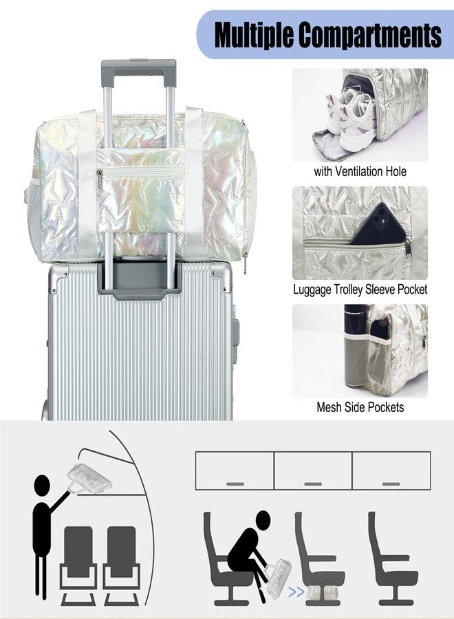 Forestfish Dance Bag For Girls, Small Gym Bag With Shoes Compartment Weekender Overnight Bag For Travel Lightweight Waterproof - Image 4