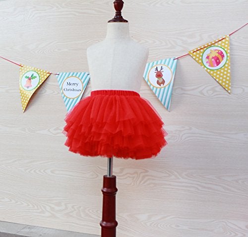 elamccor Baby Girls' Tutu Skirt Toddler 6 Layered Tulle Tutus 1-8T - Image 2