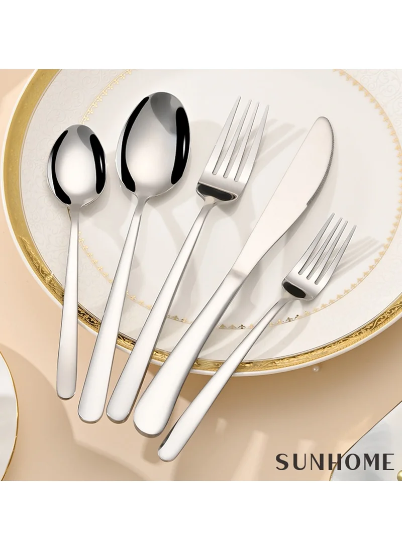 صن هوم SUNHOME 30-Piece Stainless Steel Cutlery Set Silver