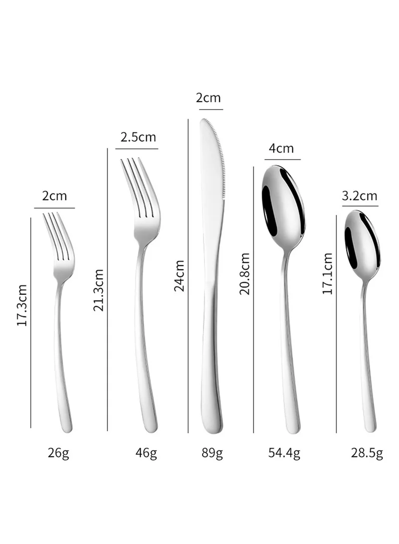 صن هوم SUNHOME 30-Piece Stainless Steel Cutlery Set Silver