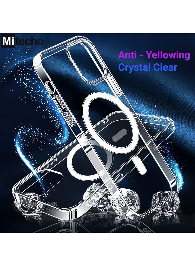 Mi Techo Magnetic Clear Case For iPhone 15 Plus Wireless Charging, Shockproof Phone Bumper Cover, Anti-Scratch Clear - Image 5