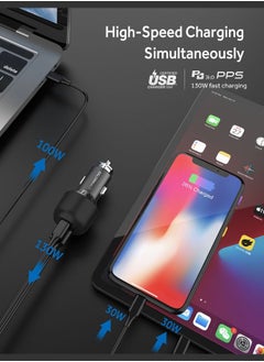 Connected Car Charger ROCKET-130 Super Fast & Powerful 130W 3 charging Ports - pzsku/Z8AC4BA0EF4ABBD6E14F4Z/45/_/1690532023/ad3469c2-134c-49cf-9e36-2b068fde8e16