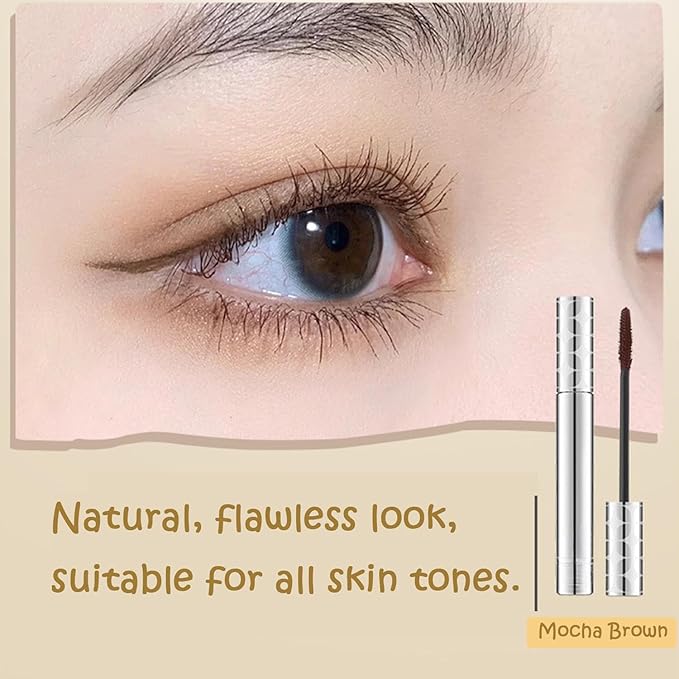Telescopic Waterproof Mascara for Full Volume and Length LongLasting Formula SmudgeFree NonClumping Precision Wand for Sensitive EyesMocha Brown - Image 2