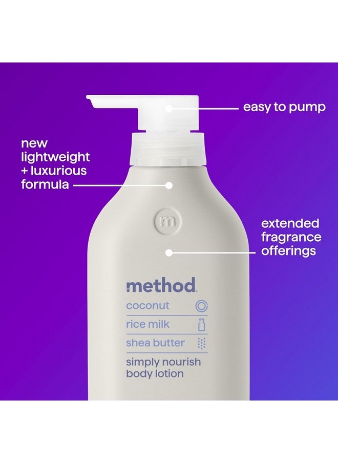 Method - Method Body Lotion, Simply Nourish, Coconut, Rice Milk + Shea Butter notes, 24 Hours of Moisture 14 oz - Image 1