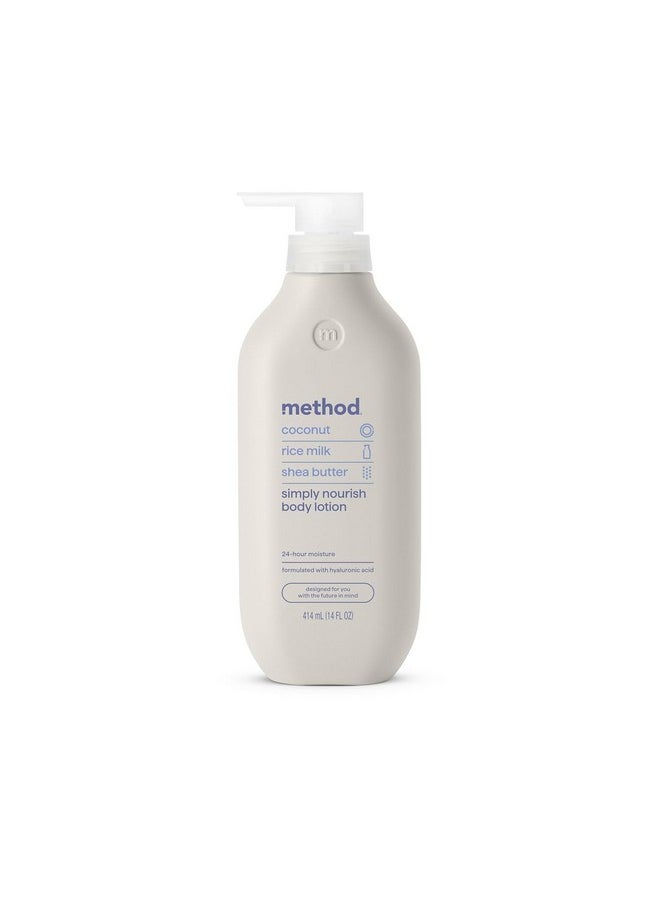 Method - Method Body Lotion, Simply Nourish, Coconut, Rice Milk + Shea Butter notes, 24 Hours of Moisture 14 oz - Image 1