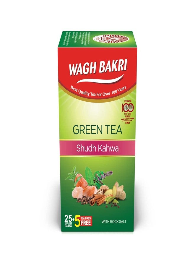 Wagh Bakri Green Tea Shudh Kahwa Tea Bag, 25 Tea Bag*2.5G, 62.5 Grams (Pack of 2) - Image 5