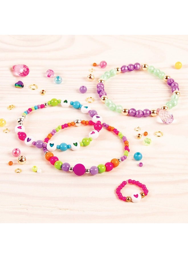 Make It Real Make It Real - Ultimate Bead Studio. DIY Tween Girls Beaded Jewelry Making Kit. Arts and Crafts Kit Guides Kids to Design and Create Beautiful Bracelets, Necklaces, Rings and Headbands  - Image 4