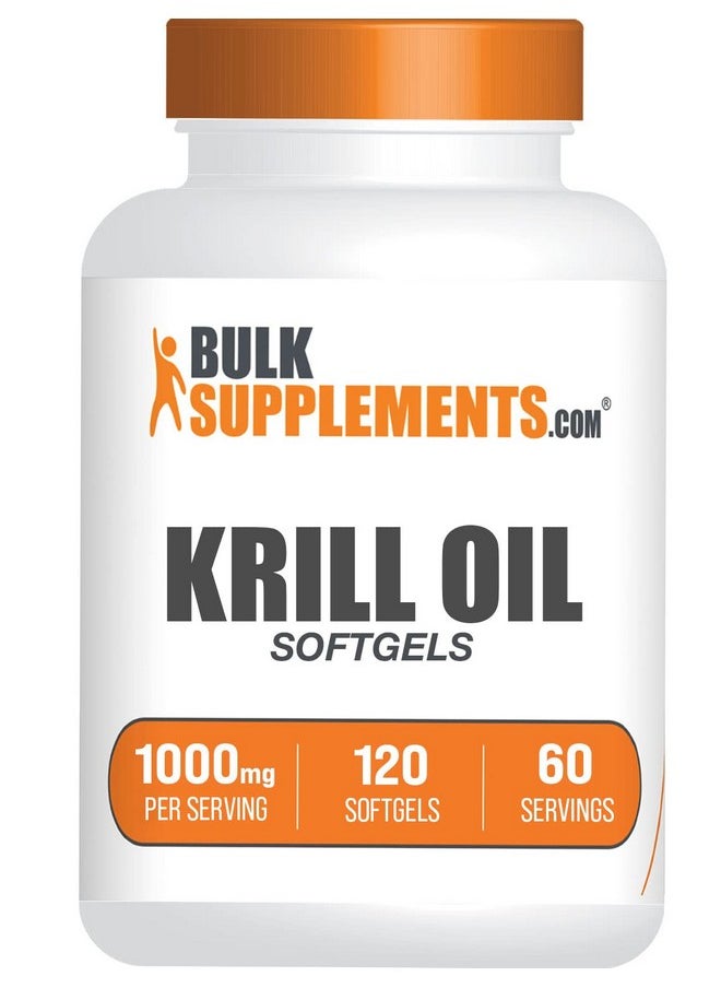 BulkSupplements Com Krill Oil 1000Mg Softgels Krill Oil Supplement Omega 3 Supplement 2 Krill Oil 500Mg Softgels Per Serving Antarctic Krill Oil Krill Oil Omega 3 Pills 120 Softgels  - Image 2