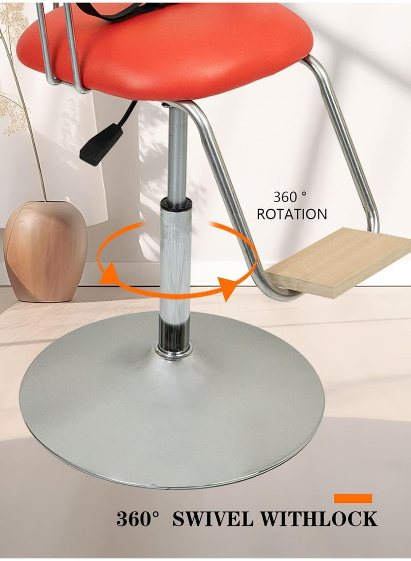 Meishida Baby Salon Chair for Hair Cutting, Swivel Children Chair with Safety Belt & Footrest for Beauty Salon,Barbershop - Image 3