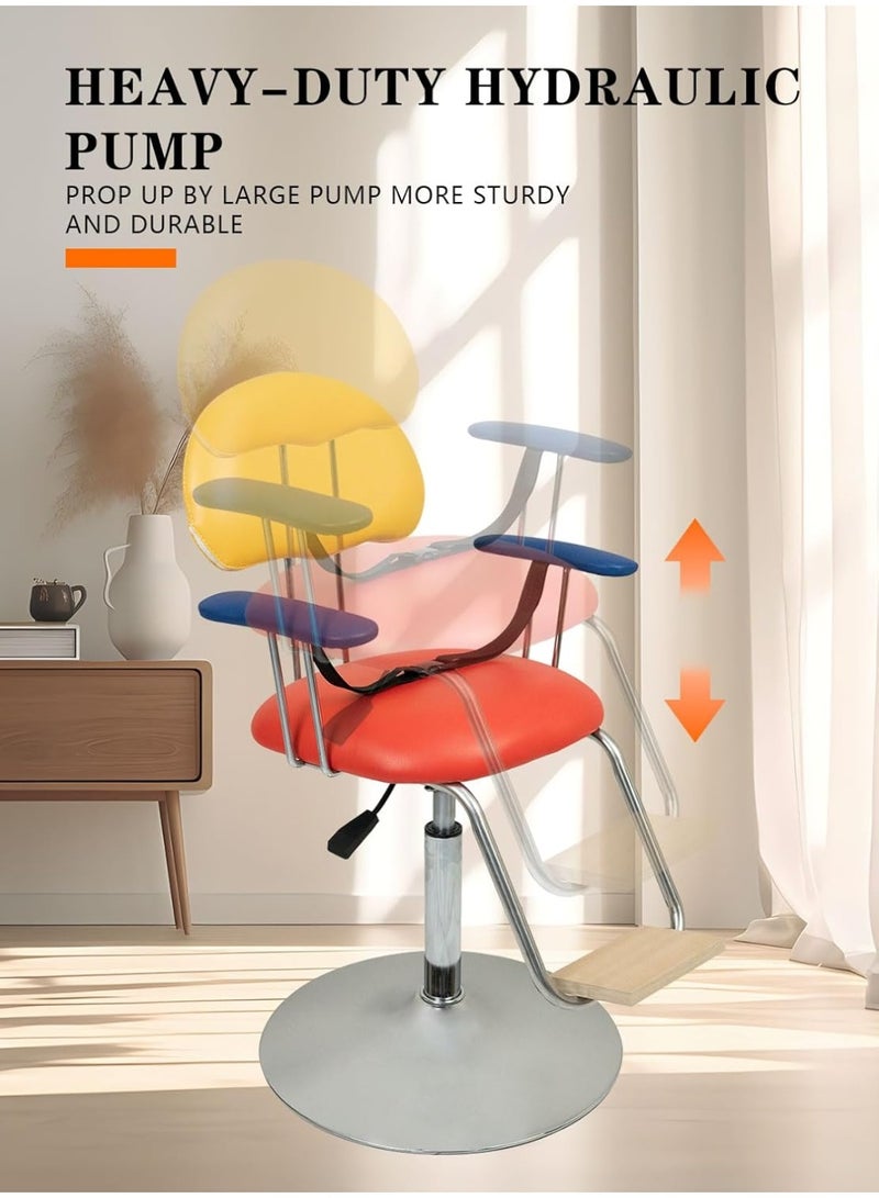 Meishida Baby Salon Chair for Hair Cutting, Swivel Children Chair with Safety Belt & Footrest for Beauty Salon,Barbershop - Image 2