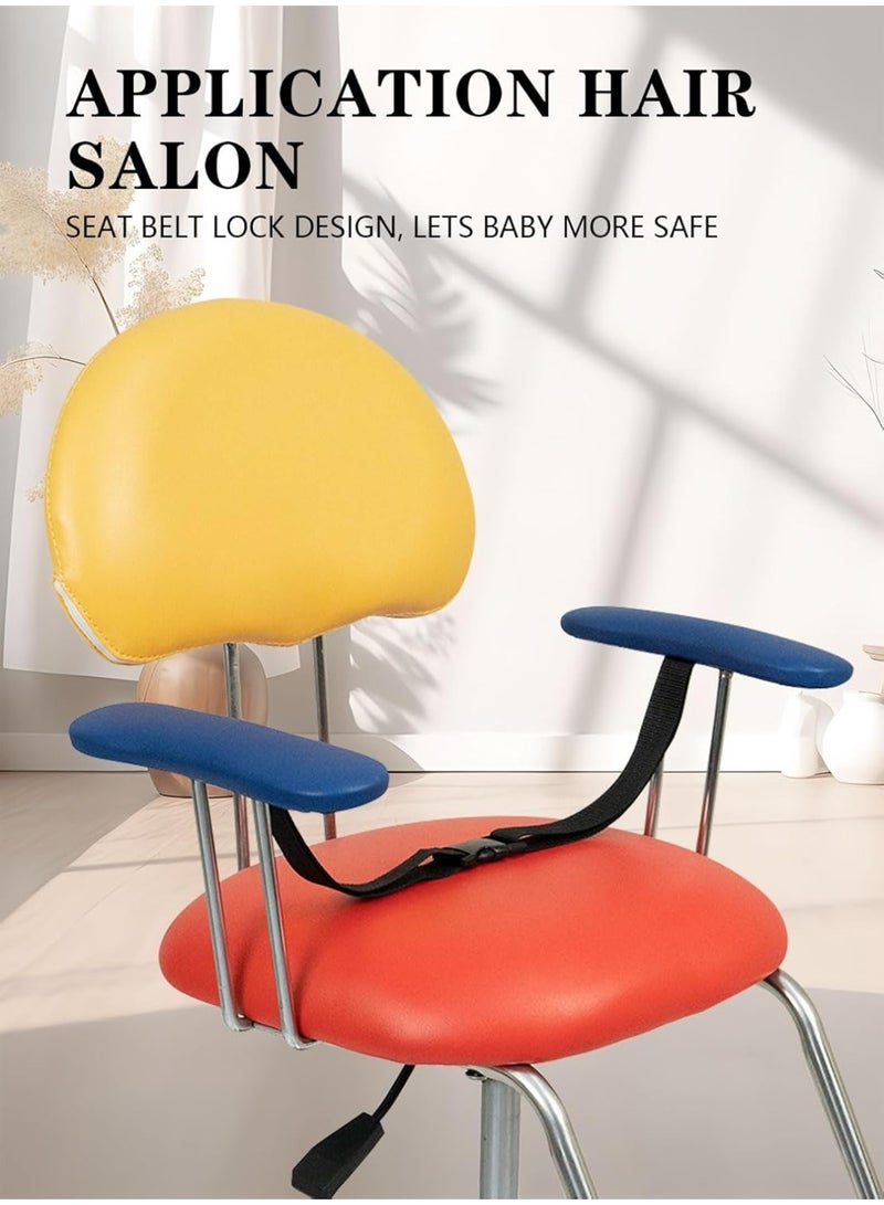 Meishida Baby Salon Chair for Hair Cutting, Swivel Children Chair with Safety Belt & Footrest for Beauty Salon,Barbershop - Image 5