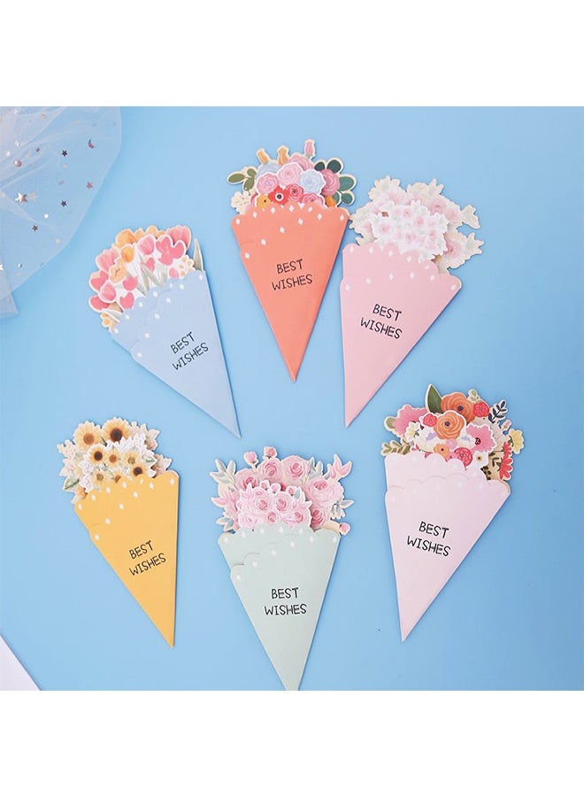 6 Pack Floral Ice Cream Greeting Cards with Envelopes, Blank Cards for Encouragement Birthday Thank You Wedding Condolence, Stationery Gift for All Occasions - Image 3