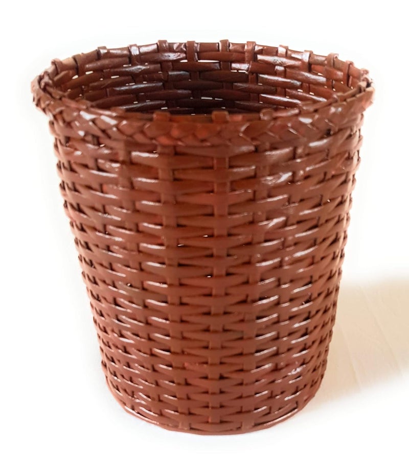 Sonas Creation Paperus, Light Brown, Open-top Dustbin, Waste Basket, Paper Bin, Storage Basket, Trash Can, Vase, Small Size 5 Liter, 8 inch Tall, Eco Friendly, Handmade, of Paper Ropes - Image 5