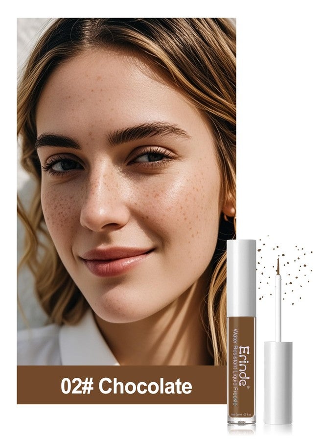 إريندي قلم إريندي لرسم النمش الاصطناعي المقاوم للماء - قلم سائل لرسم النمش الاصطناعي، يدوم طويلاً، مظهر طبيعي، سريع الجفاف، تركيبة نباتية، مناسب لجميع ألوان البشرة، لون شوكولاتة 02 - Image 3
