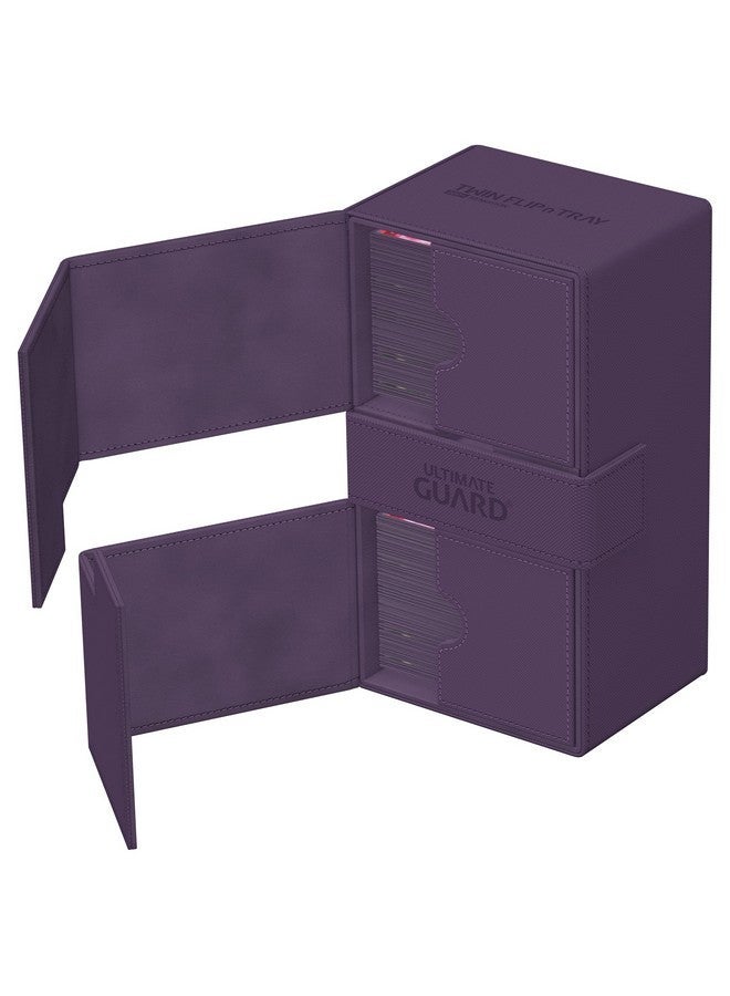 ألتيميت جارد Ultimate Guard Twin Flip'n'Tray 200+ ، حقيبة سطح ل 200 بطاقة TCG بأكمام مزدوجة + صينية نرد ، أرجواني ، إغلاق مغناطيسي مستقل وبطانة داخلية من الألياف الدقيقة - Image 4