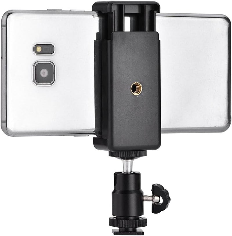 حامل هاتف Aqxreight العالمي 360 قابل للتعديل متوافق مع الحوامل ثلاثية القوائم أسود - Image 3