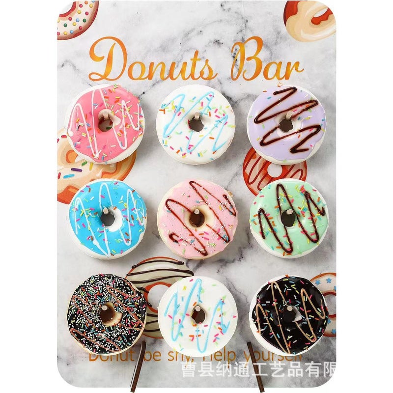 Wooden Donut Layout Display Stand Diy Props Support Plate Wall Christmas Wooden Board Support Display - Image 1