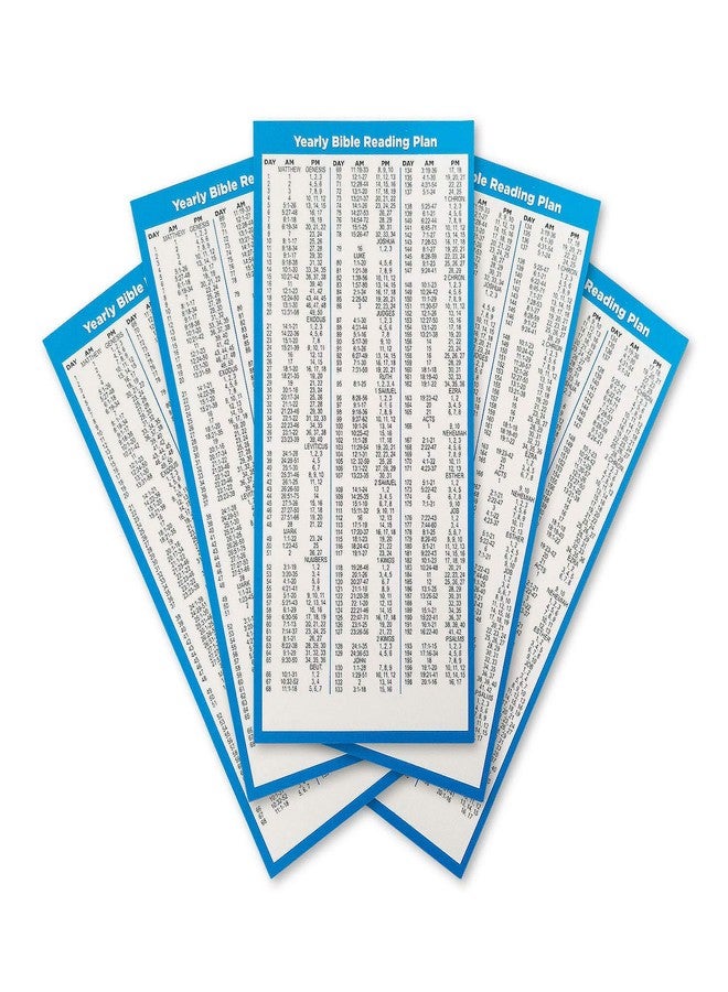 Logos Trading Post Bulk Bible Reading Plans - 5 Daily Planner Bookmarks, One Year Bible Reading Plan, Christian Devotional Scripture Tabs for Church & Small Groups - Image 1