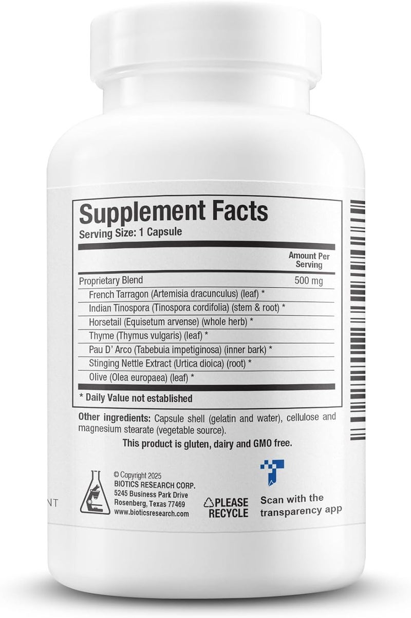 Biotics Research مزيج الأعشاب FC Cidal من Biotics Research لصحة الجهاز الهضمي للنساء والرجال 500 ملغ 7 أعشاب مزيج خاص مكمل يدعم وظيفة الجهاز الهضمي الصحية وتوازن الميكروبات 120 كبسولة - Image 3