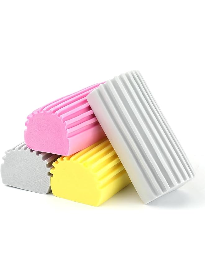 PROMASS 4-Pack Reusable Non-Scratch Damp Duster Sponges – Multi-Purpose Magic Erasers for Blinds, Glass, Mirrors, Baseboards, Vents, Railings, Faucets & More – Eco-Friendly, Streak-Free Cleaning Brushes for H - Image 1