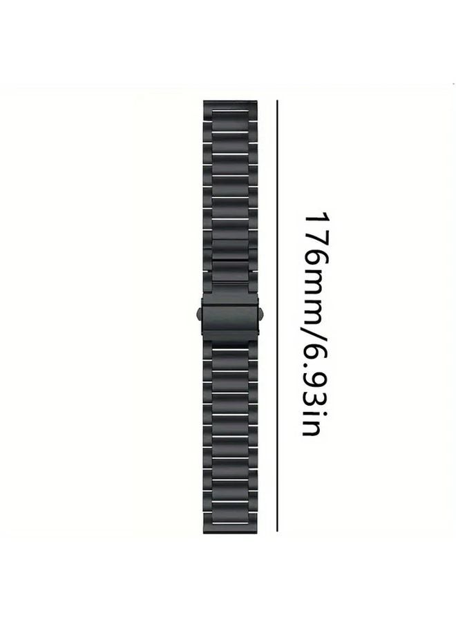 Black Stainless Steel Strap and TPU Case for Redmi Watch 5 Active Metal Band Bracelet - Image 3