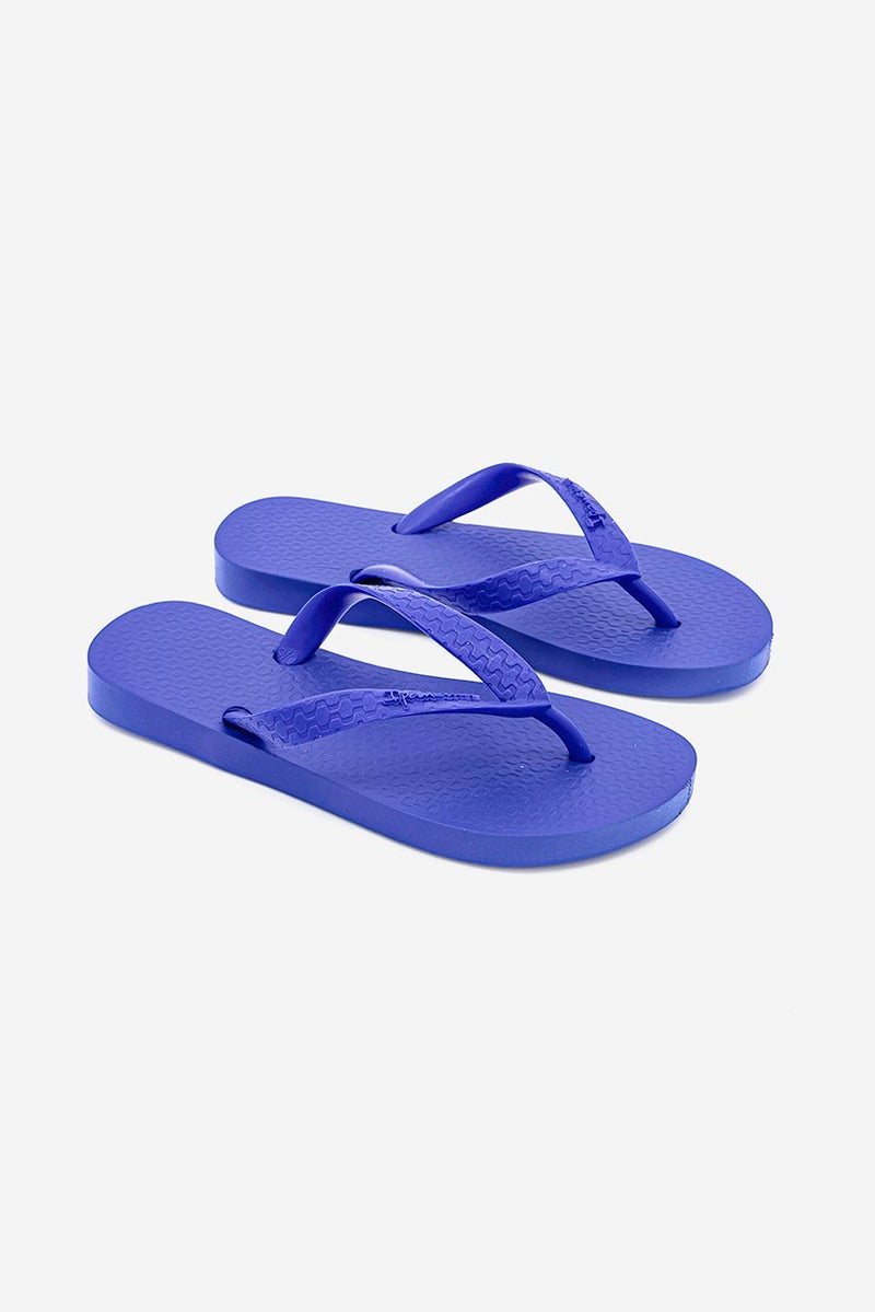 Ipanema Kids Boys Brand Logo Strap Textured Flip Flops, Blue  - Image 1