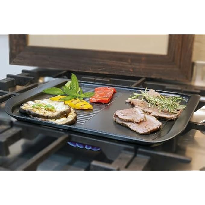 Risoli Explora 00114B26Tp0 Dual Grill 30 X 225 Cm For Multiple Cooking Cast Aluminium - Image 2