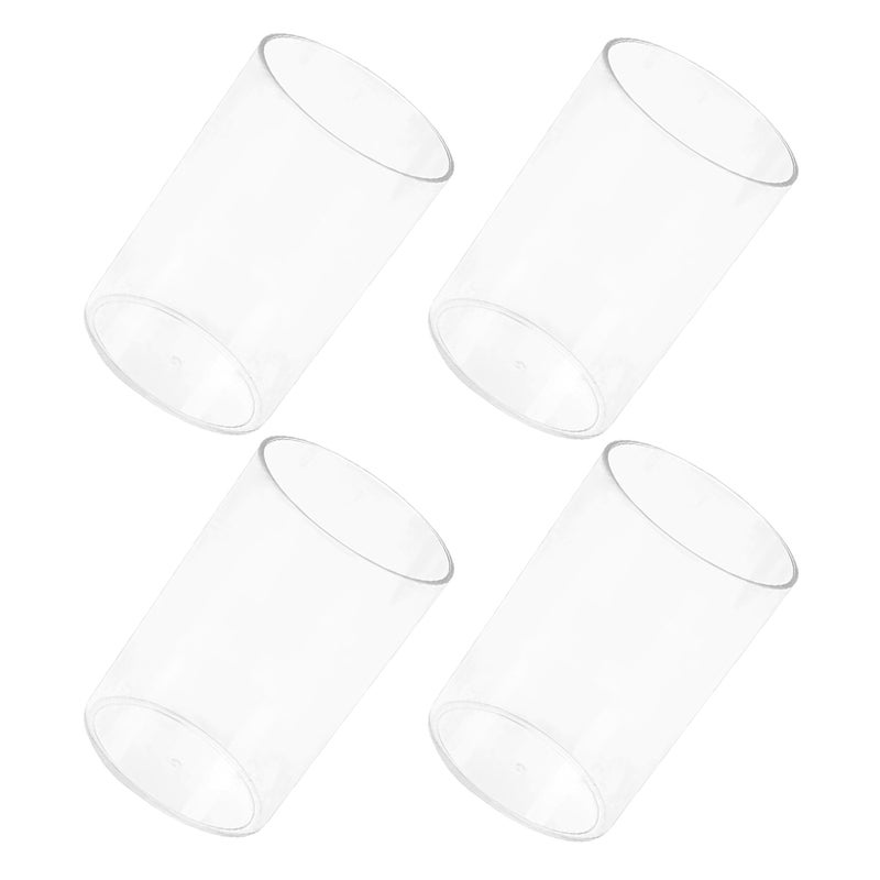 8 pcs Clear Makeup Brush Holder Transparent Round Storage Cups For Office Transparent Pen Holder Stationery Accessories For Office - Image 5
