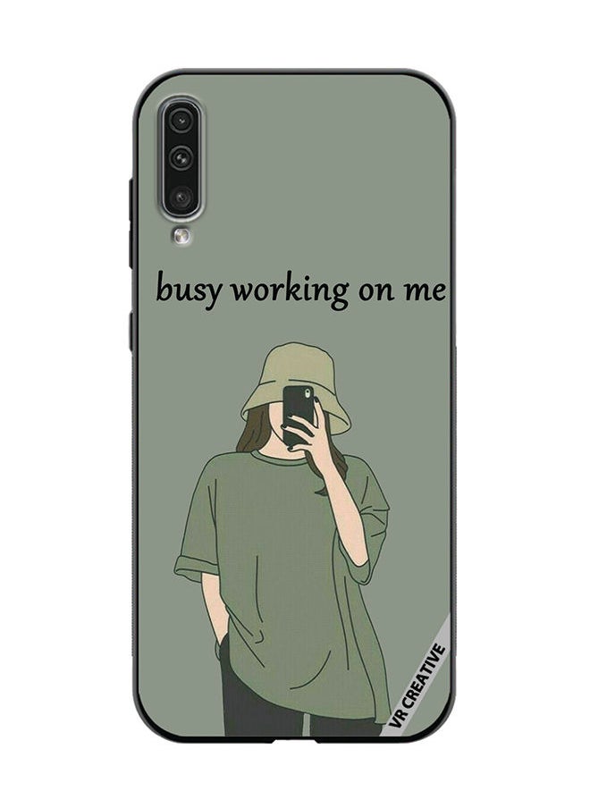 VR CREATIVE Protective Case Cover For Samsung Galaxy A70/A70s Busy Working On Me Design Multicolour  - Image 1