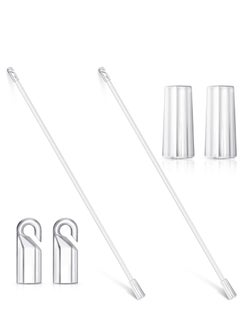 Y&D 12 Inches piece set Blind Wand Vertical, Blinds Replacement Parts Rod with Hook and Grip Clear Plastic, Opener Long Window Stick Tilt  - Image 1
