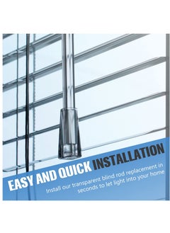 Y&D 12 Inches piece set Blind Wand Vertical, Blinds Replacement Parts Rod with Hook and Grip Clear Plastic, Opener Long Window Stick Tilt  - Image 4