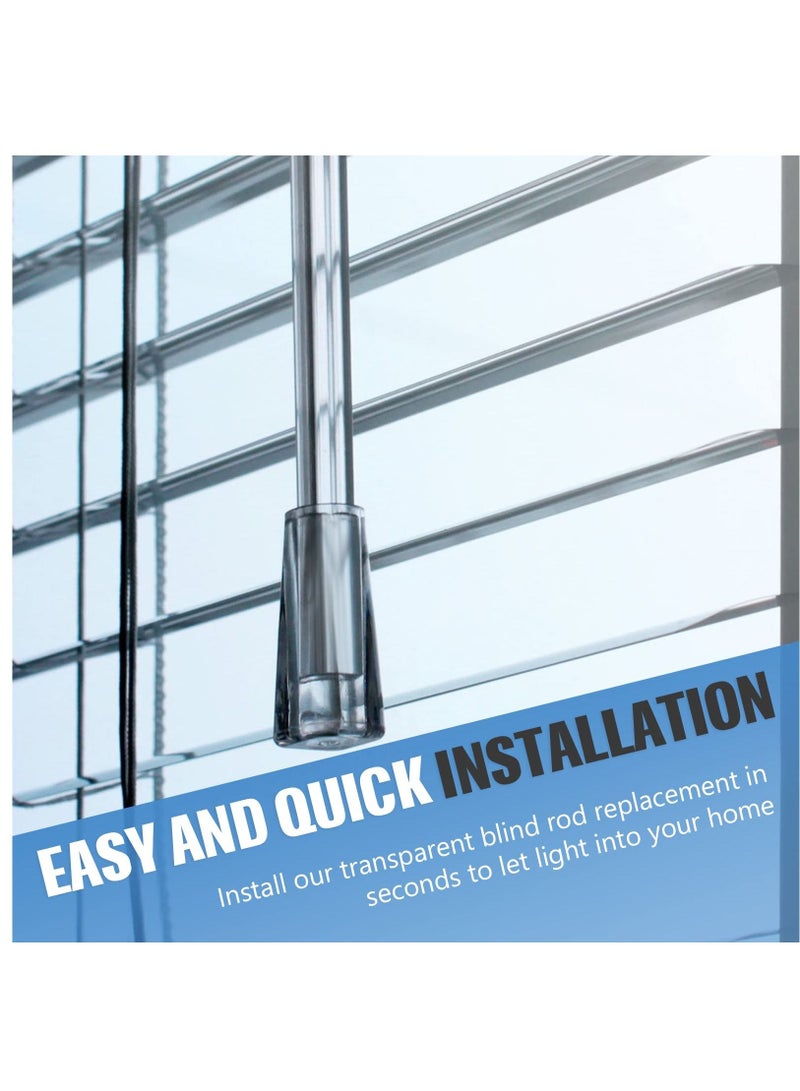 Y&D 12 Inches piece set Blind Wand Vertical, Blinds Replacement Parts Rod with Hook and Grip Clear Plastic, Opener Long Window Stick Tilt  - Image 4