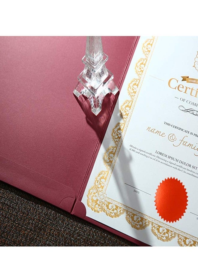ليمتليس ختم توثيق ذاتي اللصق من Limitless Stamp Sealing، شهادة فارغة (أحمر) - 100 قطعة - Image 4