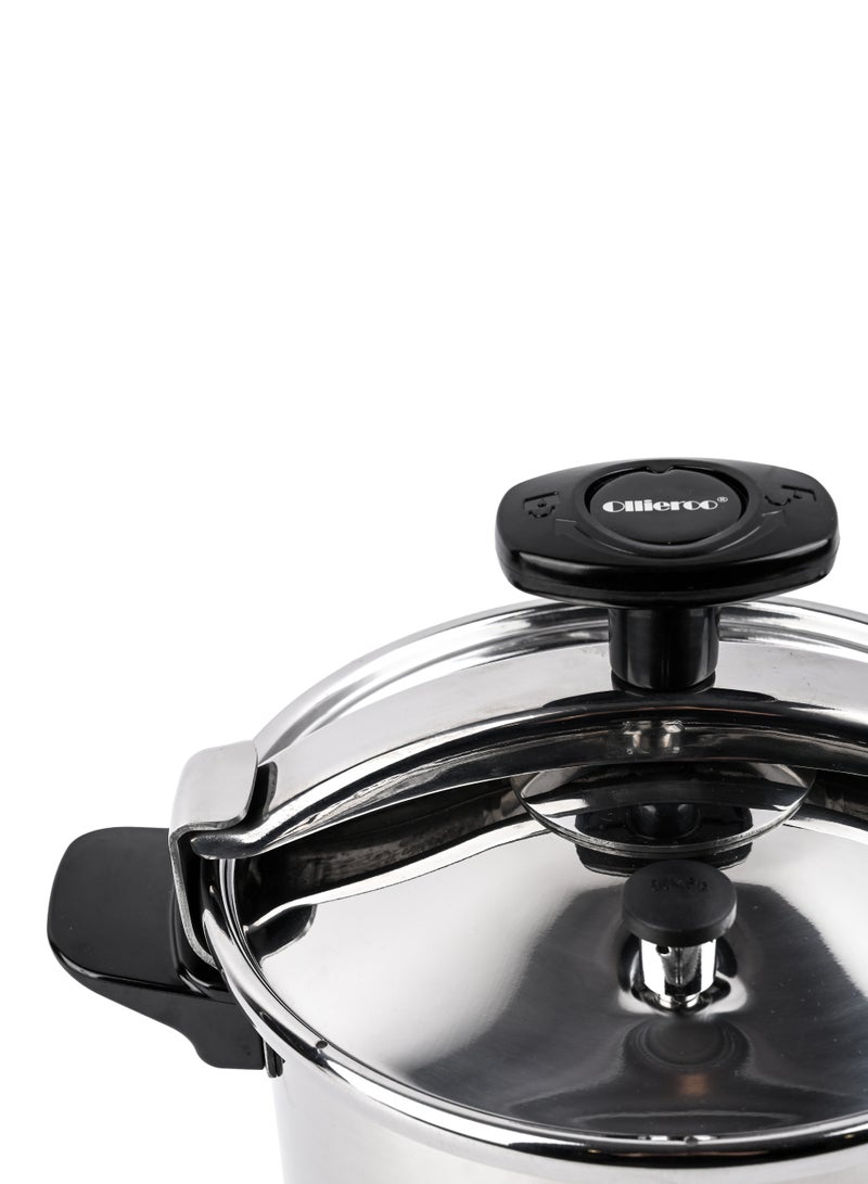 أولييرو قدر ضغط من الستانلس ستيل المقاوم للصدأ عالي الجودة للطهي الآمن والفعال سعة 9 لترات - Image 5