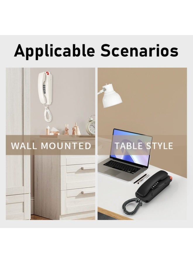 A fixed wall-mounted home landline telephone, a fixed wired office telephone, manufactured by a specialized factory, suitable for homes and hotels. - Image 3