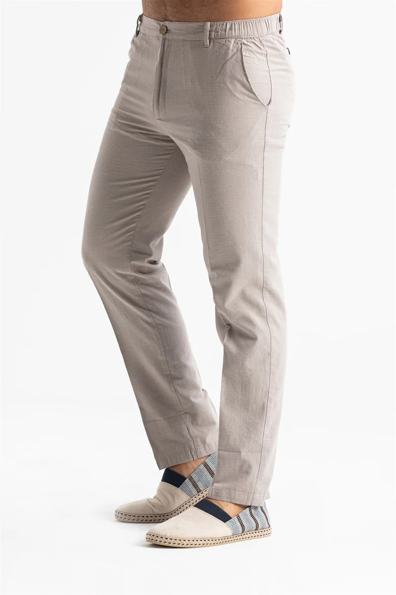 Eliş Şile Bezi Linen Men's Trousers Stone Stone