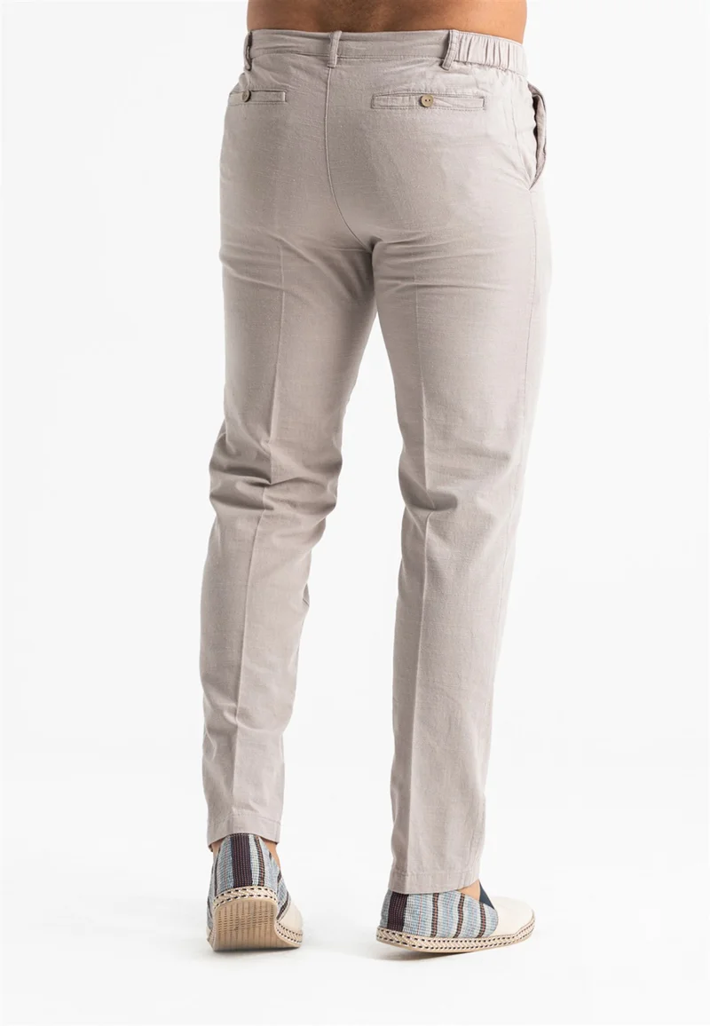 Eliş Şile Bezi Linen Men's Trousers Stone Stone