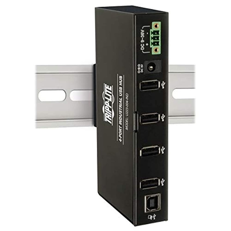 Tripp Lite محور USB 2.0 عالي السرعة الصناعي المتين 4 منافذ من تريبي لايت مع مناعة ESD 15KV وحالة معدنية، قابل للتثبيت (U223-004-IND) - Image 2