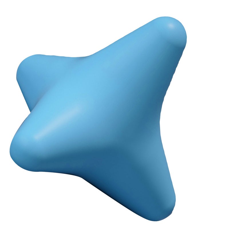 Deep Tissue Massage Tool: Blue Silicone Ergonomic Design - Gentle Round Head Portable Massage Tool for Sore Muscle Relief, Post Workout Recovery, Back Shoulder Foot Pain - Image 2