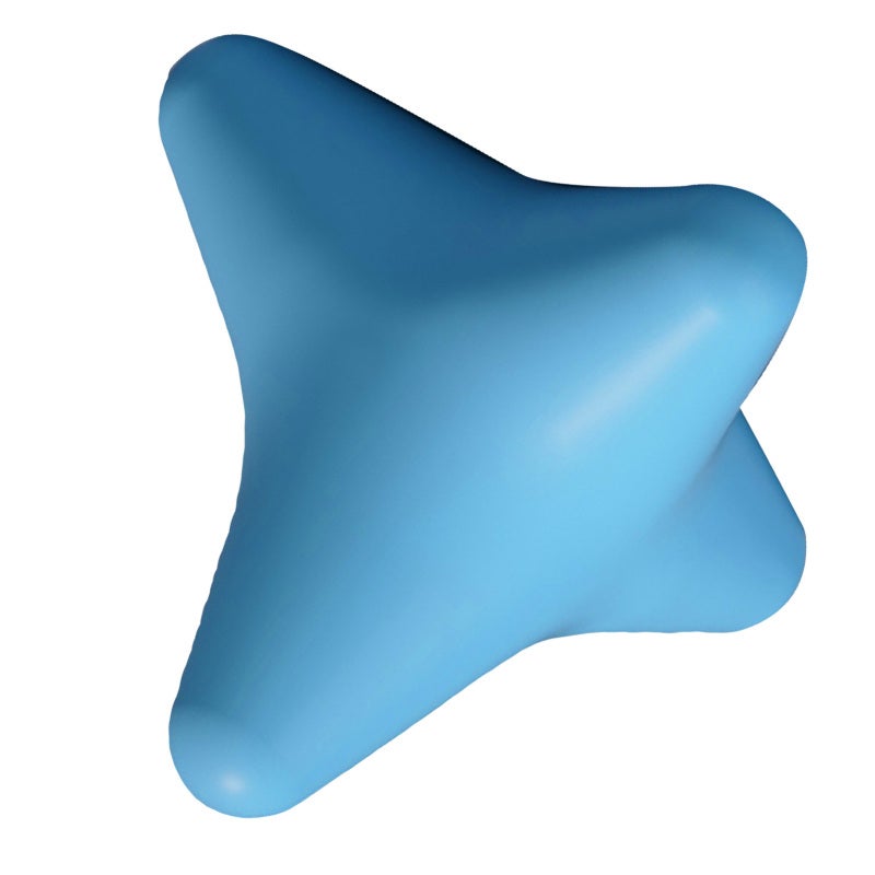 Deep Tissue Massage Tool: Blue Silicone Ergonomic Design - Gentle Round Head Portable Massage Tool for Sore Muscle Relief, Post Workout Recovery, Back Shoulder Foot Pain - Image 3
